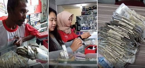 Cha ngheo doc sach tien le mua dien thoai chieu con