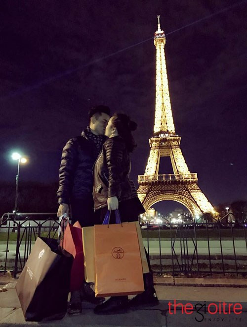 2 vợ chồng "ngập ngụa" trong những món đồ xa xỉ, đắt tiền dưới khung cảnh lãng mạn của Thủ đô Paris.