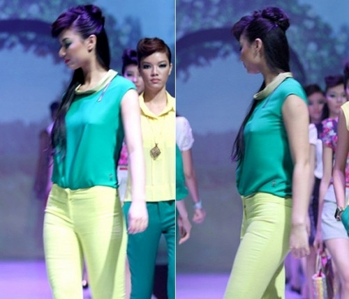 Hồng Quế trình diễn thời trang mà không mặc nội y.