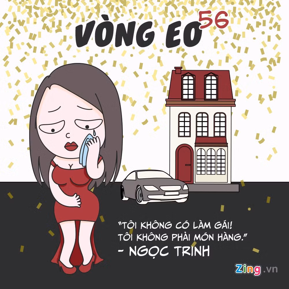 Ra mắt hồi tháng 4, Vòng eo 56 là bộ phim kể về cuộc đời Ngọc Trinh và do chính cô thể hiện. Tuy nhiên, sau khi tác phẩm điện ảnh Việt Nam khép lại, khán giả chỉ càng cảm thấy hoang mang hơn bởi những sự may mắn từ trên trời rơi xuống trong cuộc tình với đại gia đã có vợ của Ngọc Trinh. Đạo diễn Vũ Ngọc Đãng đã tô hồng quá đáng tác phẩm tiểu sử về một nhân vật gây tranh cãi. Rốt cuộc, đọng lại ở khán giả chỉ là những câu thoại ngô nghê, khiến người ta phải phì cười của Ngọc Trinh.