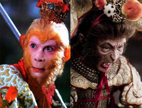 So sánh hai hình ảnh Tôn Ngộ Không cũ và mới.