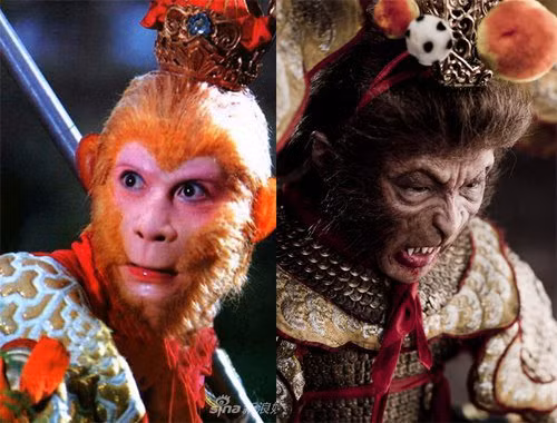 So sánh hai hình ảnh Tôn Ngộ Không cũ và mới.