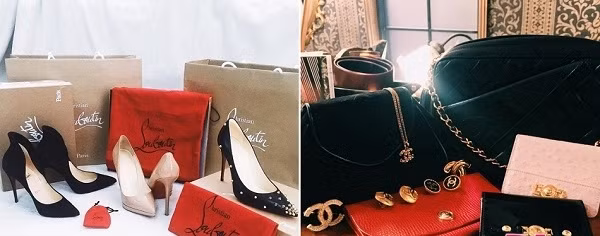 Những món hàng hiệu đắt tiền.