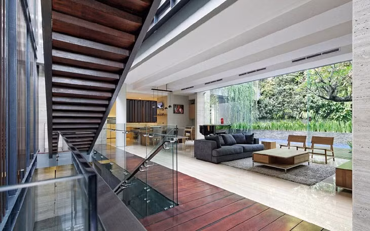 Nội thất hiện đại được bài trí trong ngôi nhà.