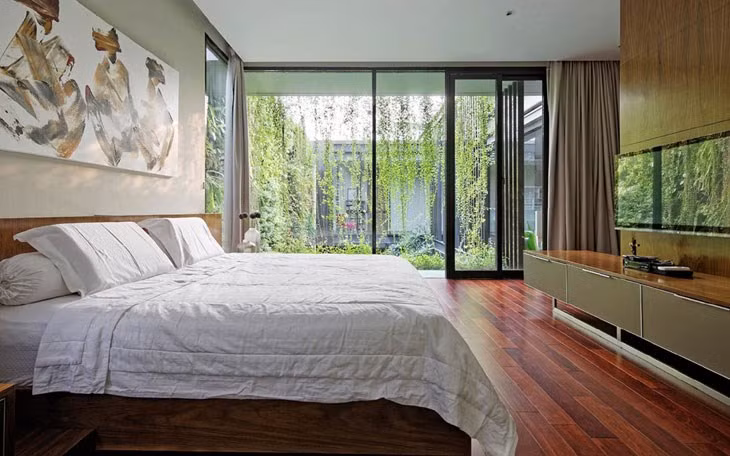 Không gian ngôi nhà như các phòng khách, phòng ăn, phòng ngủ được lấy ánh sáng tự nhiên.