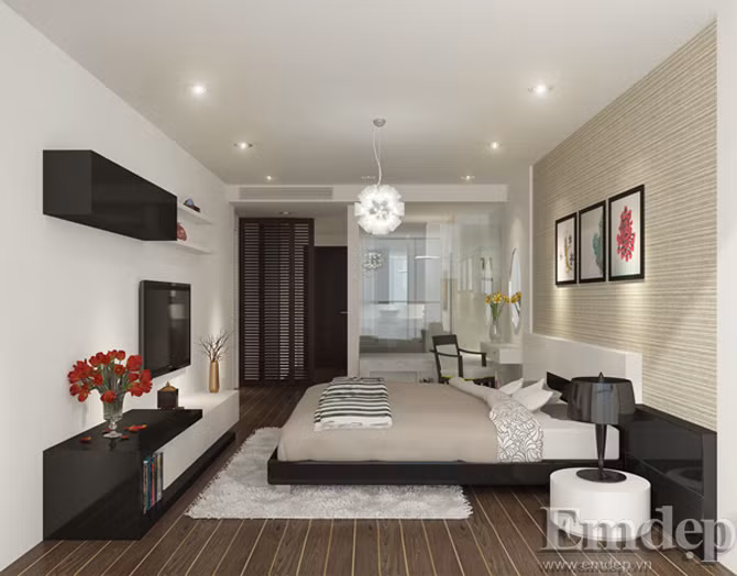 Nội thất được gắn kết tinh tế với màu sơn tường và các chi tiết khác.