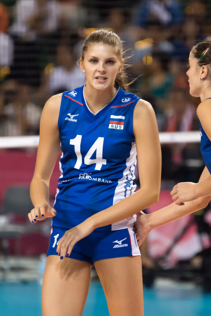 Irina Fetisova trong màu áo đội tuyển quốc gia Nga.