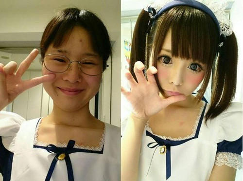 Ruki vốn không hề giấu diếm nhan sắc thật sự của mình. Tuy nhiên, những ngày gần đây khi cô nàng liên tục đăng tải những hình ảnh trước và sau khi hóa trang, cộng đồng mạng mới thực sự choáng váng về màn biến hình siêu đẳng.