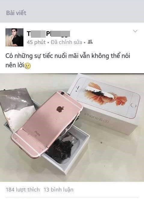 Ai cũng biết rằng iPhone 6s màu vàng hồng đang siêu hot, chuyện muốn sở hữu nó thì cũng bình thường thôi. Cũng có thể bức hình cùng những dòng caption này chỉ là một trò đùa vui với bạn bè chứ không hẳn mang ý nghĩa cố tình "sống ảo". Thế nhưng, khi bị dân mạng tìm ra và đồng loạt ghép lại cùng nhau thì nó lại thành một câu chuyện rất buồn cười và chẳng biết phải bình luận gì thêm nữa.