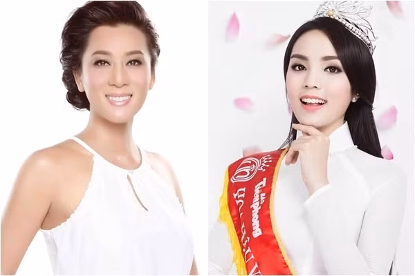 3. Trùng tên họ với nghệ sĩ nổi tiếng Nếu cách đây hai năm, công chúng lấy làm thú vị khi cái tên Nguyễn Cao Kỳ Duyên thường sẽ được liên tưởng ngay đến nữ MC hải ngoại kỳ cựu Kỳ Duyên thì năm nay, một lần nữa công chúng lại thích thú khi tân Hoa hậu lại trùng cả tên lẫn họ với Diva nhạc Việt - Mỹ Linh.