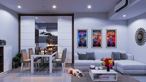 Nhìn vào đây bạn có thể thấy rõ một điều rằng, thiết kế không gian nhỏ này chỉ có một vài nét chấm phá đơn giản từ màu sắc của tranh ảnh, các món đồ nội thất và vật dụng nội thất nhưng nó đủ để giúp cho không gian trở nên ấm hơn và có sức sống hơn. Một gian bếp nhỏ gọn được đặt ở trong góc nhà nhưng lại có đầy đủ các vật dụng hết sức tiện nghi. Khu bếp xinh xắn chính là nguồn cảm hứng bất tận để cho mọi người có thể trổ tài nấu nướng các món ăn mà mình yêu thích thay vì phải thưởng thức các món ăn bụi bên ngoài.