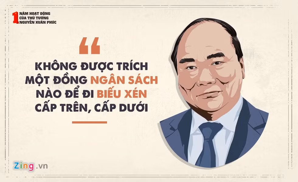 Thủ tướng đưa ra lời nhắc nhở tại Hội nghị đánh giá công tác thực hiện nhiệm vụ tài chính ngân sách năm 2016 và triển khai nhiệm vụ 2017 của Bộ Tài chính vào ngày 6/1/2017.