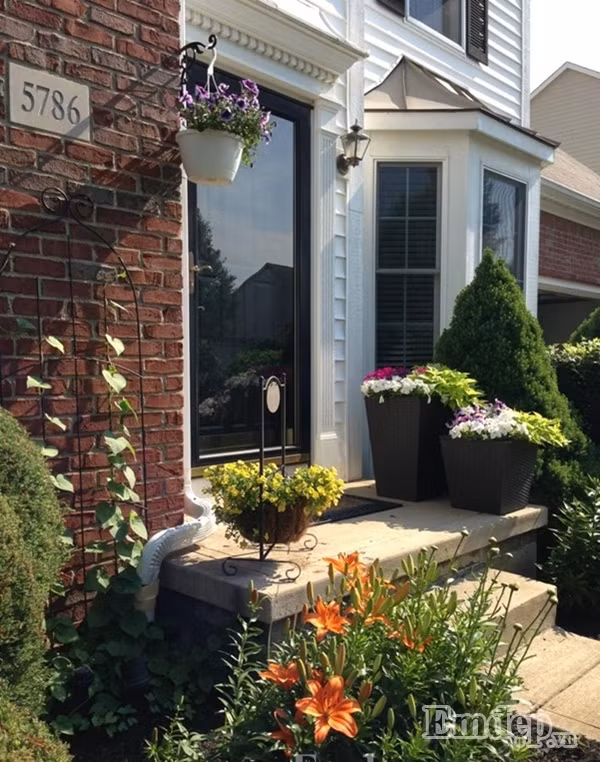 Căn biệt thự của gia đình chị Trần Thu Hoài, bang Ohio, Mỹ trở nên nổi bật và xinh xắn hơn nhờ khu vườn hoa đẹp luôn nở rực rỡ ngát hương xung quanh khoảng ngoại thất rộng đến 910m2.