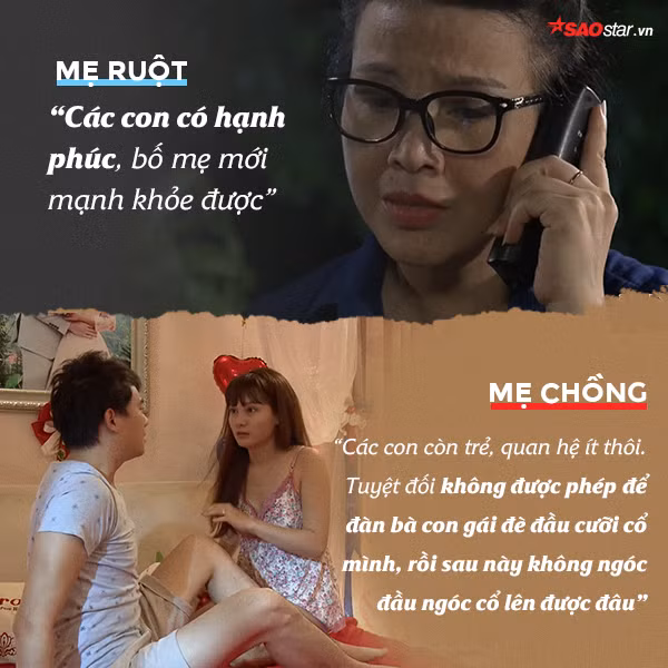 Sự đối lập đau lòng giữa lời dặn dò của hai bà mẹ.