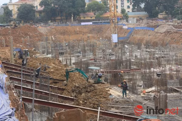 Tiến độ thi công hiện tại của dự án Mon City. (Ảnh: Hoàng Hòa).