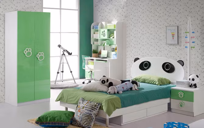 Phòng ngủ dành cho con trai chủ nhà bắt mắt, tươi tắn và dễ chịu với gam màu xanh làm điểm nhấn. (Ảnh minh họa)