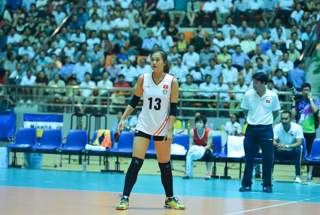 Thêm một ứng viên sáng giá nữa cho danh hiệu hoa khôi VTV Cup đến từ đoàn Việt Nam là Linh Chi. Ảnh: Tống Đức Thuận.