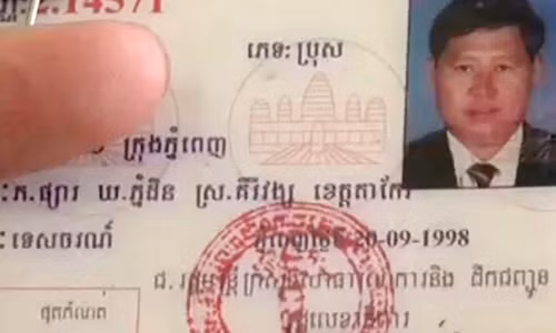 Giấy tờ tùy thân của Lay Buôn Thy. Ảnh: CTV.