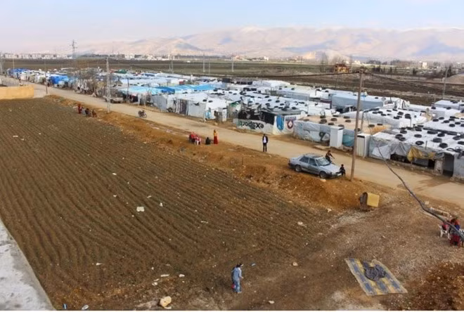 Trại tị nạn ở thung lũng Bekka, Lebanon. Ảnh: IB Times