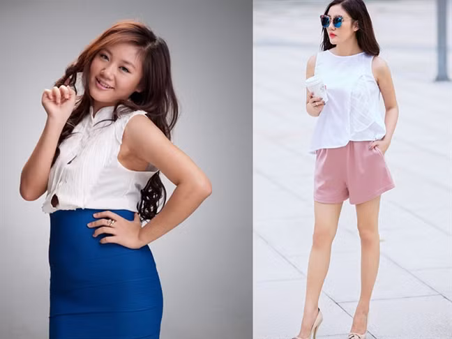 Từ cân nặng gần 60 kg, Văn Mai Hương đã sở hữu thân hình mảnh mai, quyến rũ trong thời gian ngắn. Bí quyết của cô là kết hợp yoga với gym, uống tối thiểu 2,5 lít nước/ngày.