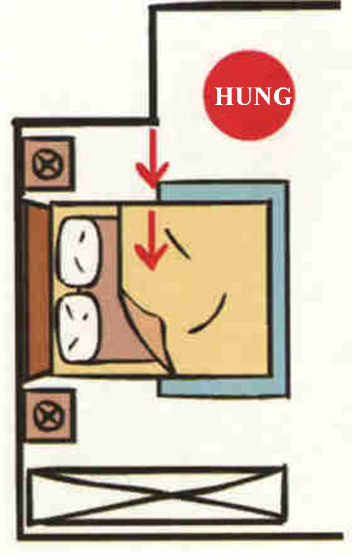 6. Giường ngủ đối diện với góc nhọn Đặt giường ngủ ở vị trí như vậy có thể khiến người nằm dễ bị chóng mặt, nhức đầu và các triệu chứng bệnh không thể phát hiện. Trong trường hợp 1 góc tường nhô ra, hay 1 góc nhọn của đồ nội thất có vị trí cố định đang "chĩa" thẳng vào giường ngủ, bạn hãy phủ lớp vải bên ngoài để các góc nhọn nhìn không quá đáng sợ.