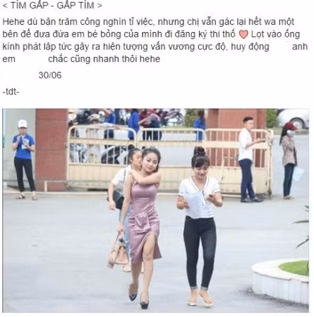 Cộng đồng mạng nhanh chóng tìm kiếm thông tin về cô gái mặc váy bó đến địa điểm thi tại Nghệ An. Ảnh chụp màn hình.
