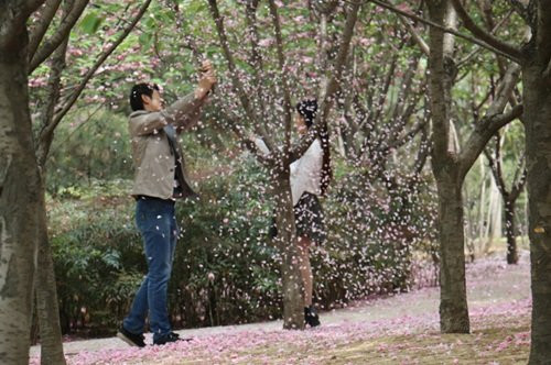 Sau khi những hình ảnh của cặp đôi này bị một cư dân mạng chụp lại và đăng tải trên mạng xã hội, đã thu hút được sự chú ý ngay lập tức.