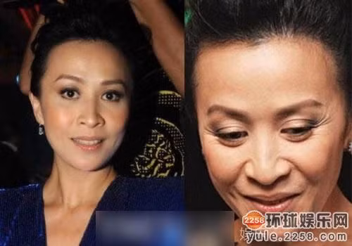 Lưu Gia Linh: Bà xã tài tử Lương Triều Vỹ gây ấn tượng với người hâm mộ bằng ngoại hình gợi cảm và nuột nà dù đã bước qua tuổi U50. Nhưng ngoài đời thực, nữ diễn viên mang nhiều dấu hiệu tuổi tác. Vùng da đuôi mắt xệ rõ; nhiều nếp nhăn hằn sâu, gò má và khóe miệng cũng lộ chân chim khi ảnh chưa qua chỉnh sửa.