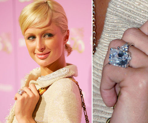 Paris Hilton được Paris Latsis trao nhẫn đính hôn được gắn viên kim cương 24 carat với giá là 4,7 triệu USD (gần 100 tỷ đồng).