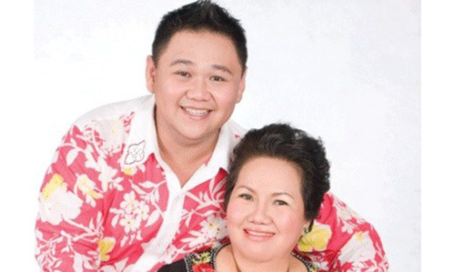 Diễn viên Minh Béo và mẹ.