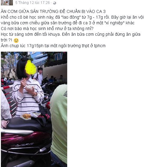 Bức ảnh gây tranh cãi được cho là chụp tại TP.HCM.