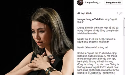 Tra Ngoc Hang noi ve nguoi thu 3: Ho khong sai