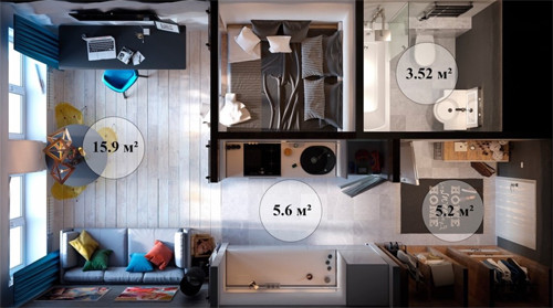 Sơ đồ bố cục thiết kế ngôi nhà.