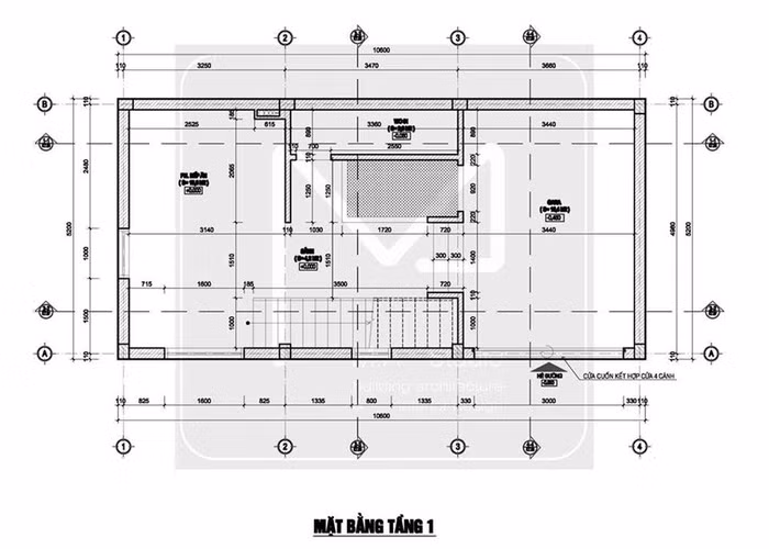 Kiến trúc tổng thể của căn hộ thông tầng.