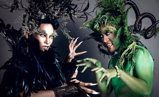 DJ Wang Trần thể hiện Linh dương có đôi mắt trợn ngược. Trong khi Phan Hiển hóa thân thành biểu tượng Chim ưng với nụ cười bí hiểm.