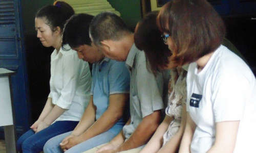 Các bị cáo tại tòa.