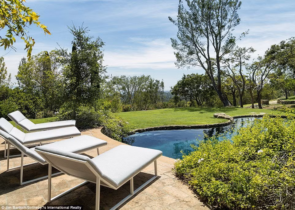 Hồ bơi và sân tắm nắng trong khu biệt thự trị giá 700 tỉ đồng.