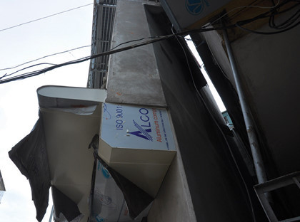 Một cạnh nhà không thể chứa nổi 1 cái giường của ngôi nhà trên đường Võ Chí Công.