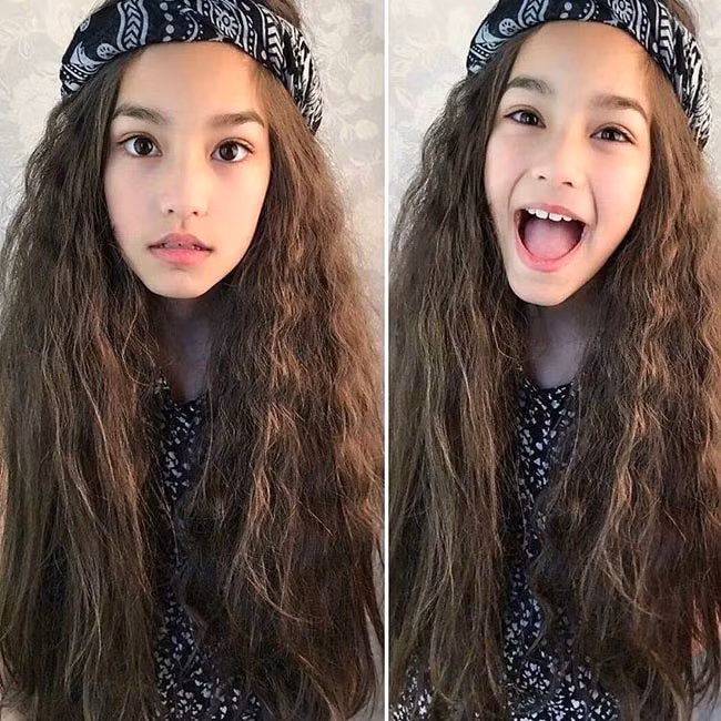 Cô bé là mẫu nhí nổi tiếng.