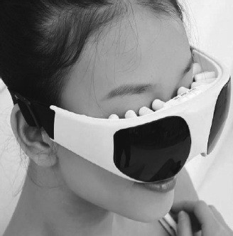 Hình dáng máy massage thần kỳ đang được quảng cáo.