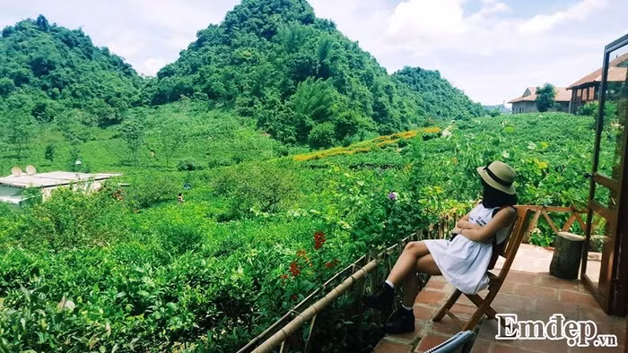 Thong thả hòa mình giữa thiên nhiên xanh mát.