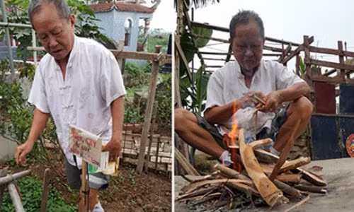 Không chỉ chăm sóc cây cối, ông còn đọc thơ tặng vợ.