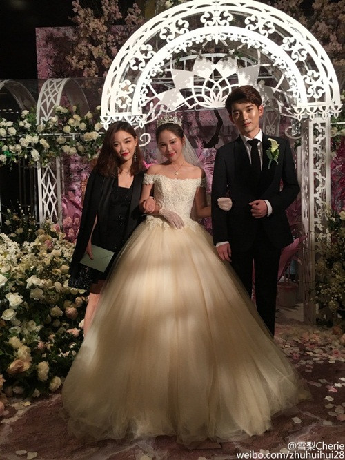 Góp mặt trong đám cưới của Lâm San San là dàn hot girl nổi đình nổi đám của Trung Quốc như Dĩ Cập Đại Kim, Tiễn Phu Nhân, Hình Hiểu Dao, Triệu Mộng Nguyệt, Hác Tĩnh... Thậm chí còn có cả hot girl Cherie, bạn gái cũ của đại thiếu gia giàu nhất Trung Quốc,Vương Tư Thông.