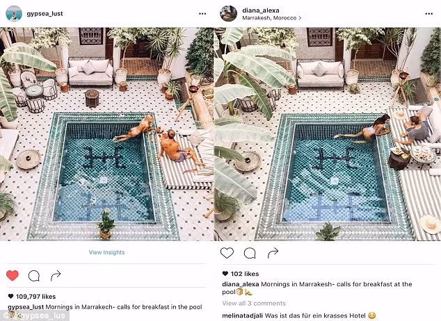 Một bài đăng giống từ hình đến caption. Ảnh: Instagram.