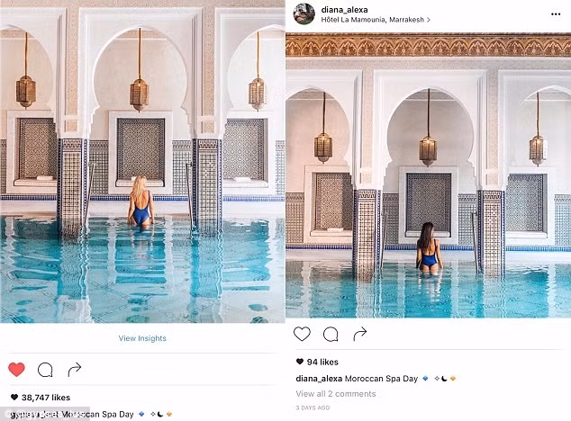 Trước độ copy quá chuyên nghiệp của kẻ lạ mặt, Lauren tỏ ra vô cùng sửng sốt. Ảnh: Instagram.