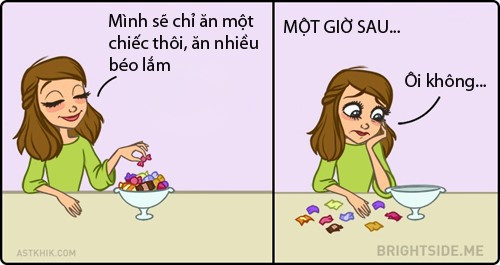 Ăn vặt là sở thích bất tận của phái đẹp. Biết là dễ tăng cân nhưng chẳng cô gái nào có thể kìm lòng được.