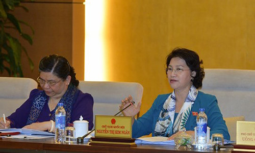 Chủ tịch Quốc hội Nguyễn Thị Kim Ngân phê bình các Bộ trưởng vắng họp. Ảnh: Quochoi.vn