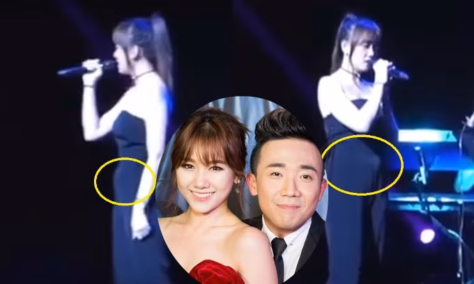 Đến hôm nay, nghi vấn Hari Won mang bầu lại tiếp tục được nhen nhóm trở lại. Clip ghi hình Hari Won biểu diễn ca khúc Anh cứ đi đi trong chuyến lưu diễn Mỹ vừa qua được lan truyền rầm rộ trên mạng xã hội.