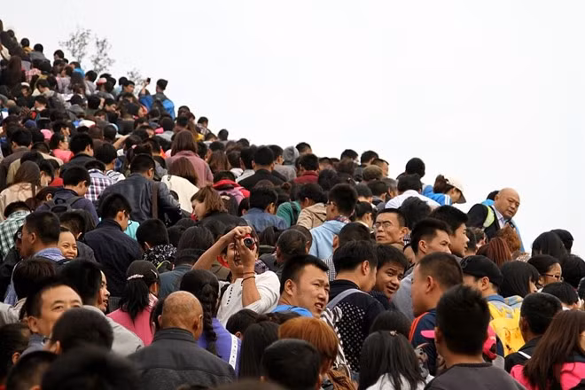 Thực tế, người chen nhau kìn kìn.