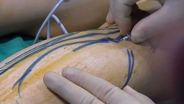 Bác sỹ đang tiến hành khử trùng trước khi phẫu thuật. Thường thì sẽ có 2 cách phẫu thuật thẩm mỹ chân để cho khách hàng lựa chọn. Cách 1: Cắt thần kinh chọn lọc: chỉ cắt nhánh thần kinh chỉ huy hoạt động của bó trong cơ sinh đôi. Sau khi cắt bó cơ trong của cơ sinh đôi sẽ teo đi. Một số viện phẫu thuật còn cắt cả thần kinh của bó ngoài cơ sinh đôi. Ưu điểm của phương pháp nầy là nhanh, ít xâm lấn, hồi phục nhanh.